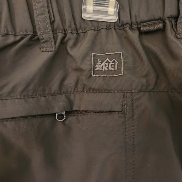 REI Pants Men's LG 34W Lightweight Hiking Zip Off Legs Relaxed Fit Pockets Olive - Picture 13 of 16